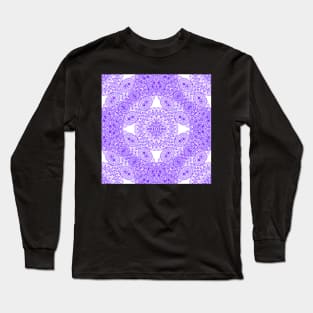 pointillist kaleidoscope in purple Long Sleeve T-Shirt